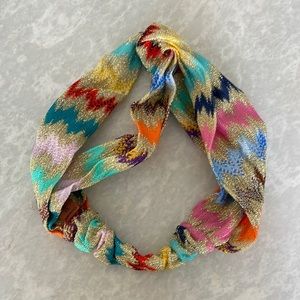 Missoni metallic turban headband